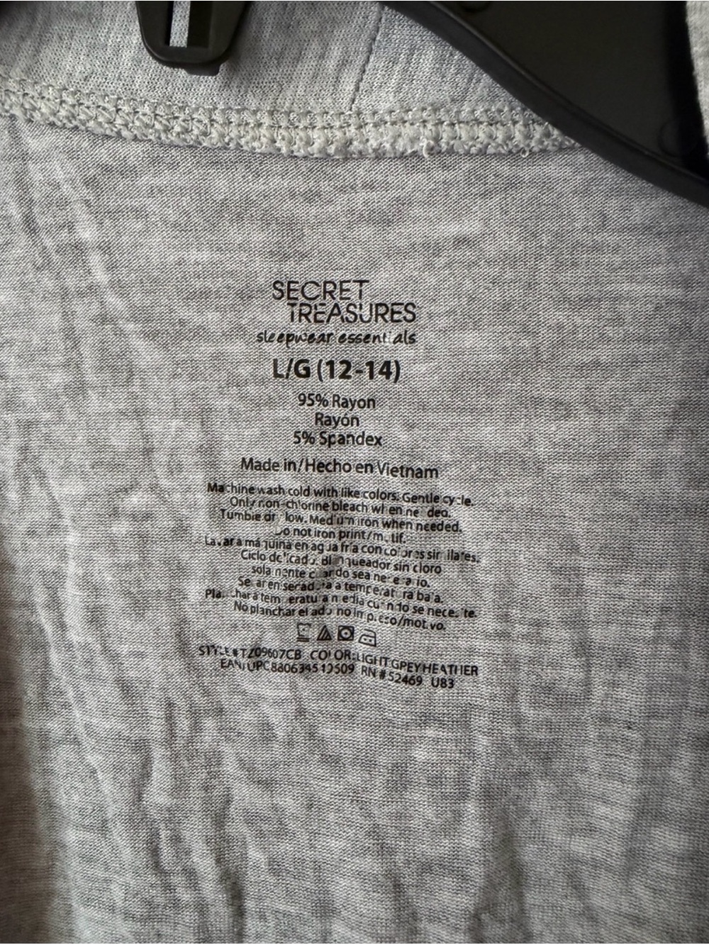 Light Gray Women’s Short Robe - Picture 3 of 4